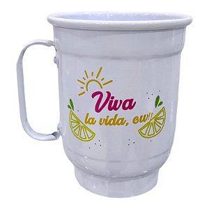 CANECA CHOPP EM ALUMÍNIO " VIVA LA VIDA "