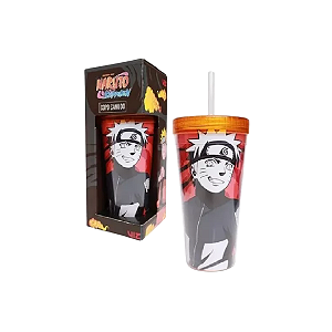 Copo com Canudo Fita Akatsuki Naruto Shippuden 1000ml - Clube Comix - Copos  - Magazine Luiza