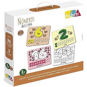 Brinquedos Educativos - Números Massinha Brinquedo Educativo Em Madeira