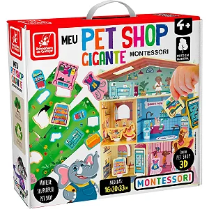 Pet Shop Gingante Montessori Brinquedo Educativo De Madeira