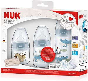 NUK Kit Mamadeira Starter Fc 90 Ml S1/ 150 Ml S1/ 300 Ml- versão masculina e feminina