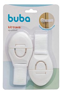 Kit 2 Travas Ajustáveis Para Porta E Gaveta Segurança Infantil Buba