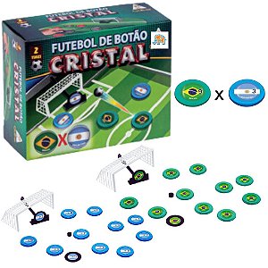 Jogo Futebol De Botão Cristal 2 Seleções Brasil X Argentina