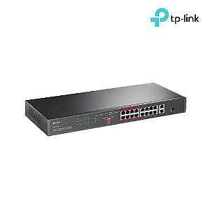 Switch TP-Link PoE+, 2x Gigabit 10/100/1000Mbps, 16 Portas - TL-SL1218P