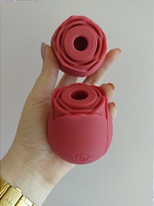 Vibrador formato de rosa