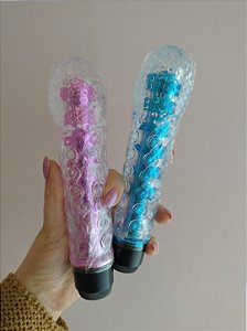 Vibrador com capa removível em formato de pênis