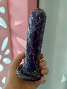 Plug anal/ prótese silicone roxo
