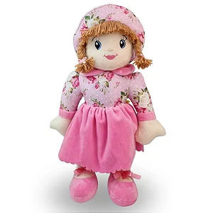 Boneca de Pano 45 cm - Malu Rosa