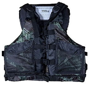 Colete de Flutuação Barracuda Camuflado - Lontras (110 Kg)