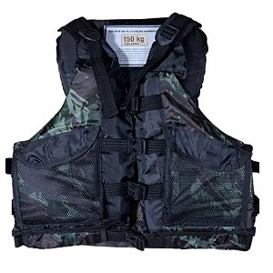 Colete de Flutuação Barracuda Camuflado - Lontras (150 Kg)