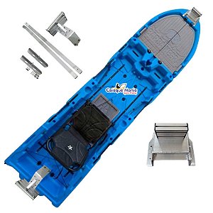 Caiaque Barba Negra + Suporte de Motor de Popa + Suporte Motor Elétrico