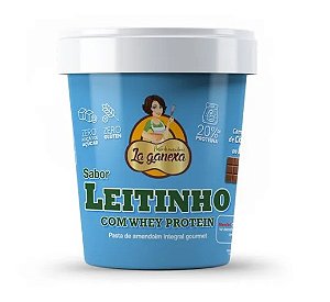 Pasta De Amendoim Leitinho Com Whey Protein 450g La Ganexa
