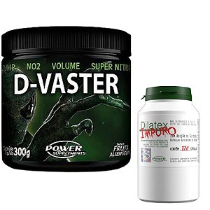 Pré treino D-Vaster 300g + Dilatex Impuro 120 Cáps