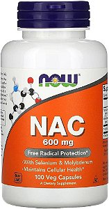 NAC 600mg (100 cápsulas) - Now Foods