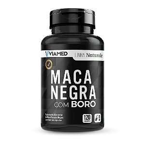 Maca Peruana Negra Com Boro 120 Cáps 500mg - Viamed