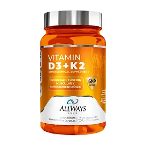 Vitamina D3+ K2 Allways Health 60 Caps