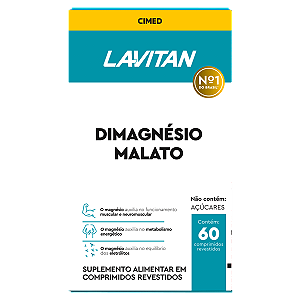 Lavitan DiMagnésio Malato - 60 Comprimidos