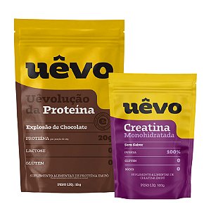 PROTEÍNA 1KG + CREATINA 300g - UEVO