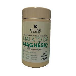Malato de Magnésio Clear Nutrition – 60 Cápsulas