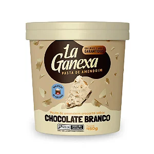 Pasta de Amendoim Integral Chocolate Branco Crocante - La Ganexa 450g