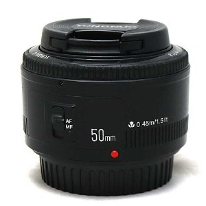 Lente Yongnuo YN 50mm f/1.8 AF para Canon EF e EF-S Seminova