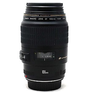 Lente Canon EF 100mm f/2.8 USM Macro Ultrasonic Seminova