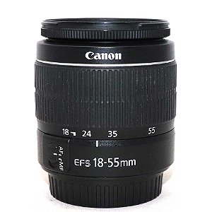 Lente Canon EF-S 18-55mm f/3.5-5.6 III Seminova