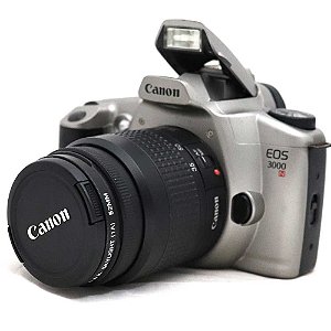 Câmera Analógica Canon EOS 3000n com Lente 35-80mm Seminova