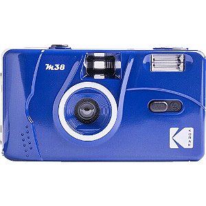Câmera Analógica Kodak M38 com Flash Azul Escuro
