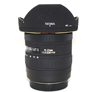 Lente Sigma 10-20mm f/3.5 EX DC HSM para Canon com Parasol Seminova