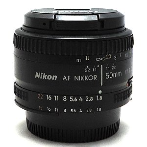 Lente Nikon AF Nikkor 50mm f/1.8D Seminova