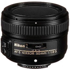 Lente Nikon NIKKOR AF-S 50mm f/1.8G com Parasol