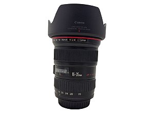Lente Canon EF 16-35mm f/2.8L I USM Ultrasonic com Parasol Seminova