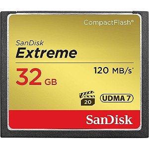 Cartão de Memória SanDisk Compact Flash Extreme 32GB 120 MB/s