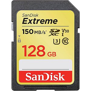 Cartão de Memória SanDisk SDXC Extreme 128GB 150 MB/s