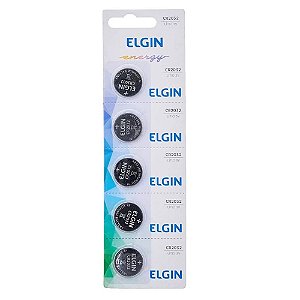 Bateria Elgin CR2032 3v com 5 Unidades