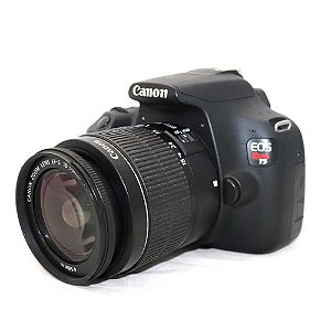 Câmera Canon EOS Rebel T5 com Lente 18-55mm IS II Seminova