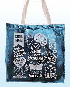 Ecobag azul brilhante