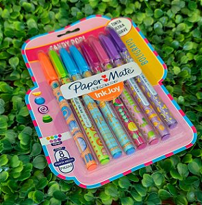 Conjunto de canetas esferográficas Candy Pop - 8 canetas - 7 cores - Paper Mate