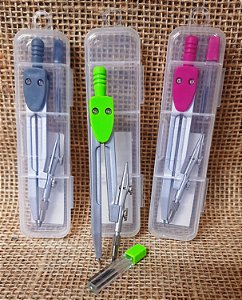 Compasso com tira linhas + refil de grafite - VMP