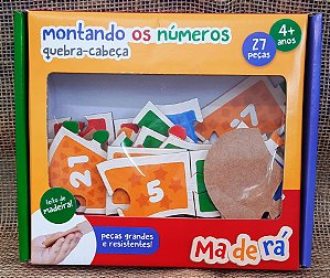 Quebra-cabeça Montando os números - Maderá - Toyster