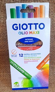 Giz pastel oleoso Maxi - com 12 cores - Giotto