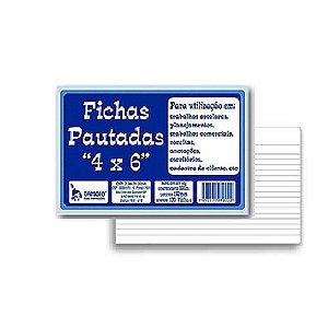 Ficha pautada 4x6 - c/100 - Tamoio