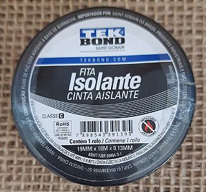 Fita isolante - 19mmx13mm - rolo com 10 metros - Tekbond