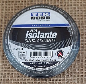 Fita isolante - 19mmx0,13mm - rolo com 20 metros - Tekbond