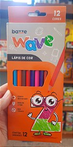 Lápis de cor - Wave - 12 cores - Bazze
