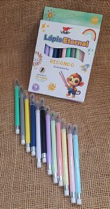 Lápis de cor Eternal com borracha -  12 cores - VMP