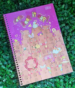 Caderno universitário capa dura - CapyClub(Capivara)- 80 fls - com pauta - Tilibra