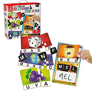 Jogo e quebra-cabeça Soletrando & Escrevendo - Linha Florescer - Brincadeira de Criança