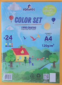 Colorset Livro Criativo - A4 - 24 folhas - 120g/m2 - Romitec